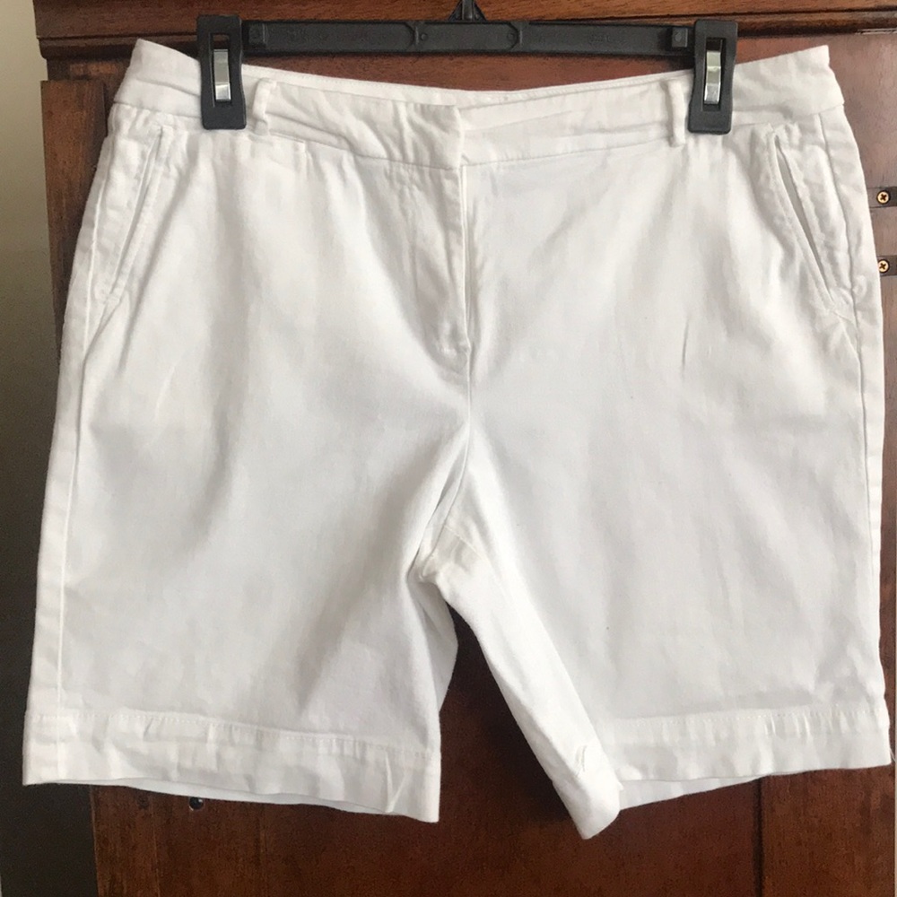 White Casual Shorts